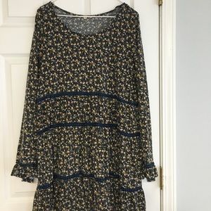 Floral long sleeve dress. Worn once.
